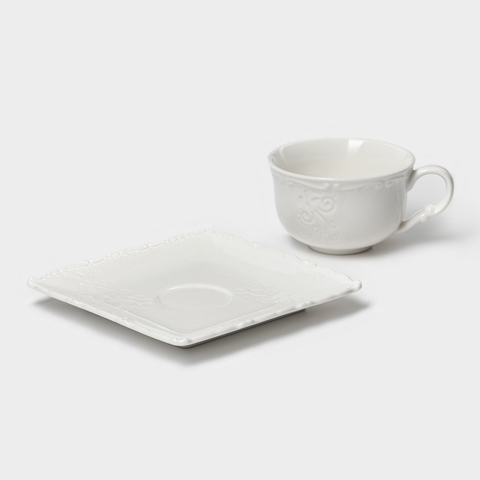 Чайная пара Magistro фарфоровая Kingdom, кружка 230 мл Чайная пара Magistro фарфоровая Kingdom, кружка 230 мл