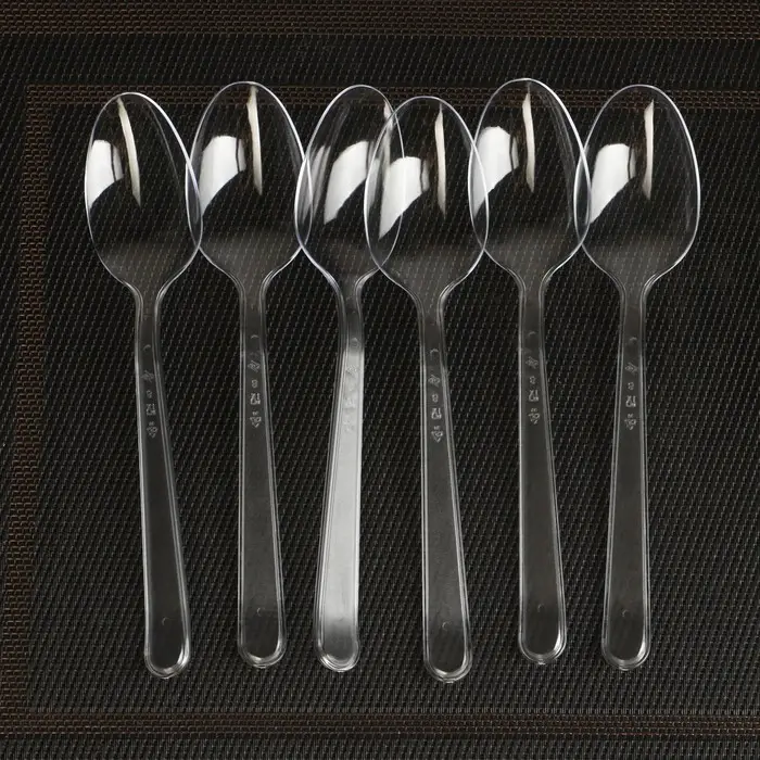 Ложка пластиковая одноразовая Не ЗАБЫЛИ! «Премиум», 18 см, прозрачная, набор 6 шт./уп.