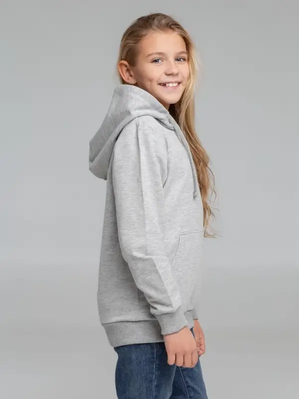 Толстовка с капюшоном детская Kirenga Kids серый меланж, 12 лет