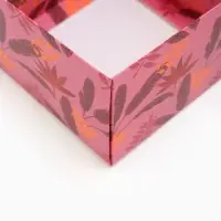 Коробка самосборная &laquo;Листья&raquo;, размер 11&times;11&times;7 см, плотность 270 г/м&sup2;
