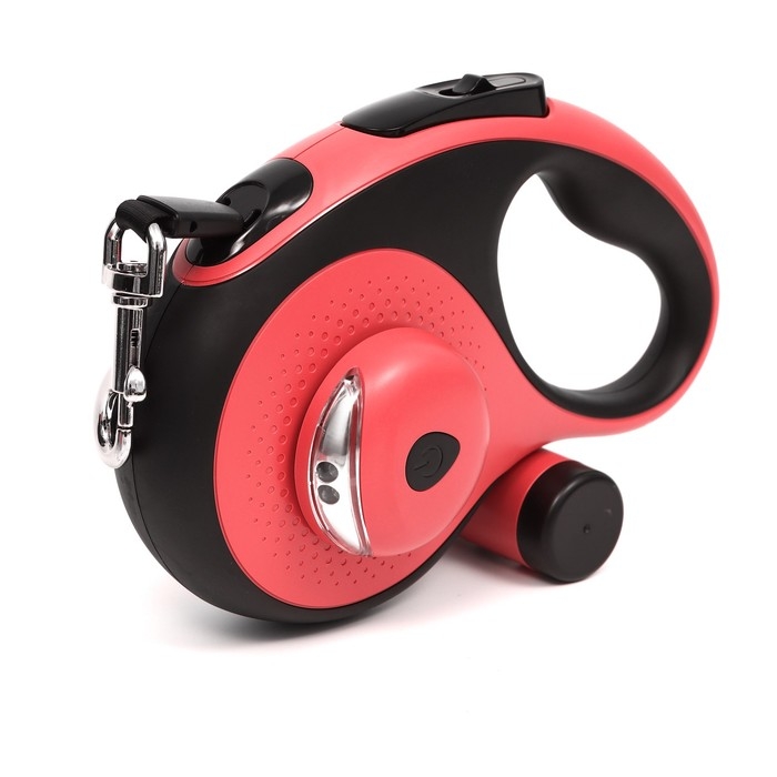 Рулетка Пижон Premium со светодиодным фонариком, контейнером под пакеты, лента 5 м, до 30 кг Рулетка Пижон Premium со светодиодным фонариком, контейнером под пакеты, лента 5 м, до 30 кг