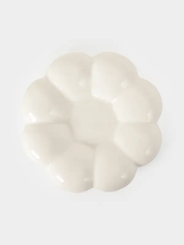 Чайная пара "Облако" цвет белый,  блюдце 14х3см, чашка 12х8,5х7 см