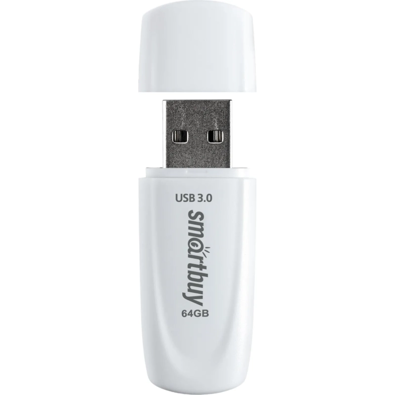 Флеш-память Smartbuy UFD 3.0/3.1 64GB Scout White (SB064GB3SCW)