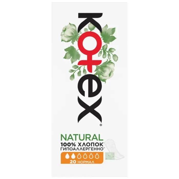 Прокладки &laquo;Kotex&raquo; Natural ежедневные, 20 шт.