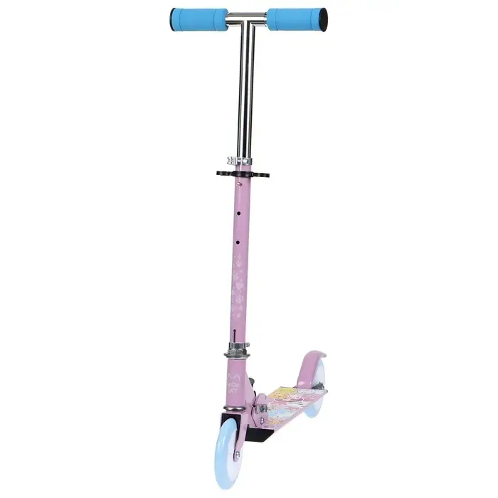 Самокат-снегокат 2 в 1 Snow Cat, колёса 120 мм, голубой, сиреневый