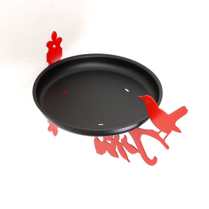 Кормушка  Кормушка "Синица", красная, толщина металла 1,5 мм, 30,2 х 22 х 24,6 см