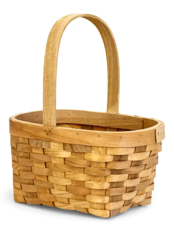 Корзина плетеная 22 х 15,5 х 12 см ручка h=13 см секвойя Корзина плетеная 22 х 15,5 х 12 см ручка h=13 см секвойя