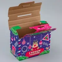 Коробка Новогодняя подарочная "Почта" 22 х 19,5 х 13,5 см
