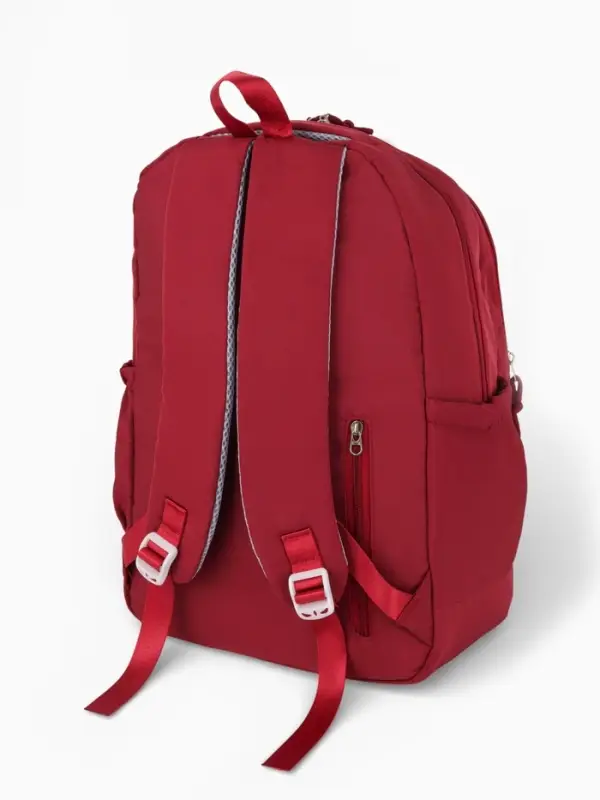 Рюкзак 31*14*44 см, 2 отд.3 н/карм+пенал, Комби бордо/бел