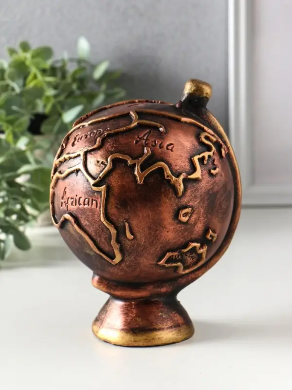 Копилка Копилка "Глобус" 17х12х11,5 см, под бронзу