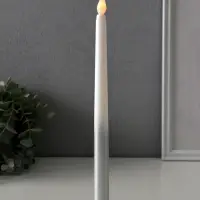 Набор светодиодных свечей, ночники LED &laquo;Нежность&raquo;, 2 шт., 2&times;ААА, серебро, 2&times;2&times;27.5 см