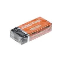 Набор ластиков, 10 штук, прямоугольные, в бумажном держателе, чёрные