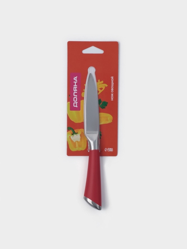 Нож кухонный для овощей Доляна Venus, лезвие 9.5 см, нержавеющая сталь, красный Нож кухонный для овощей Доляна Venus, лезвие 9.5 см, нержавеющая сталь, красный