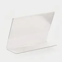 Ценникодержатель горизонтальный, 8&times;6 см, ПЭТ 0.5 мм, цвет прозрачный