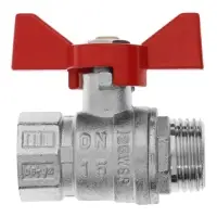 Кран шаровой ZEIN engr, наружная/внутренняя резьба 1/2", бабочка, цинк