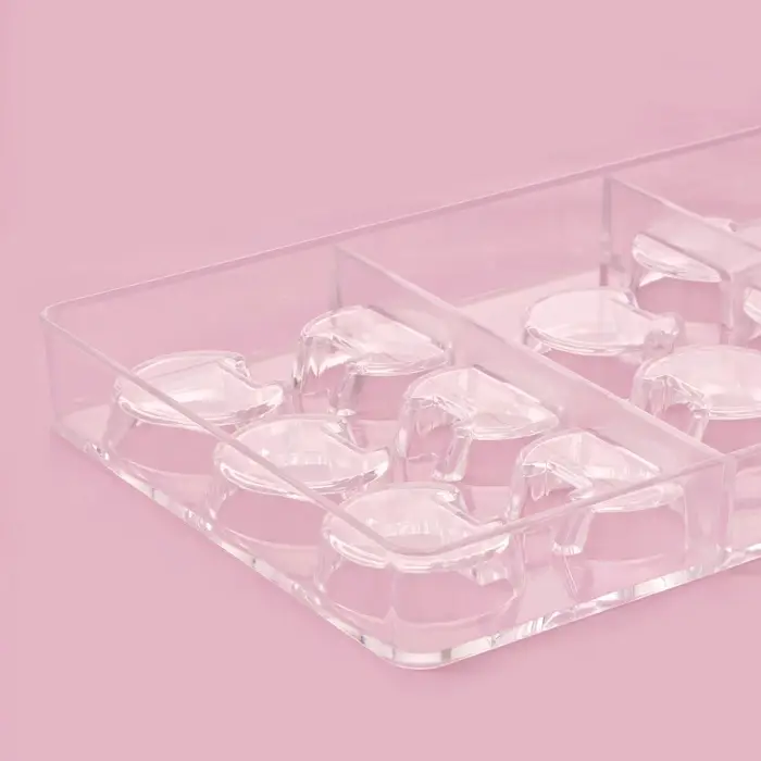 Форма для конфет и шоколада &laquo;Пакман&raquo;, 14 ячеек, 20&times;12&times;2.5 см, ячейка d=3 см, пластик, прозрачная