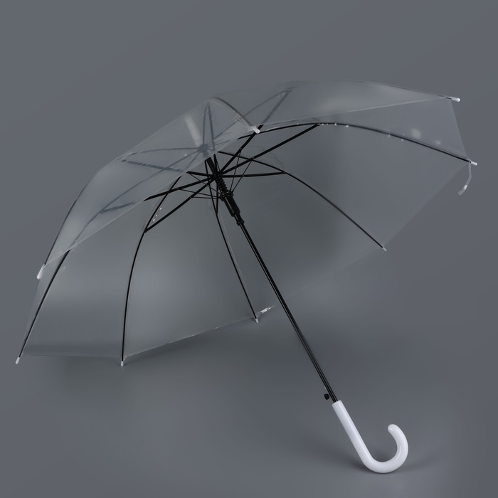 Зонт - трость полуавтоматический «Каркас», 8 спиц, R = 45/55 см, D = 110 см, цвет МИКС Зонт - трость полуавтоматический «Каркас», 8 спиц, R = 45/55 см, D = 110 см, цвет МИКС