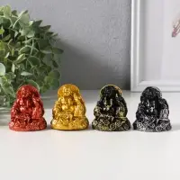 Сувенир полистоун "Хотей с зонтом" набор 4 шт 4,5х4,8х5,6 см