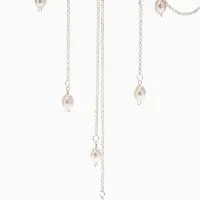 Украшение для волос "Паутина" 44см, цвет белый в серебре