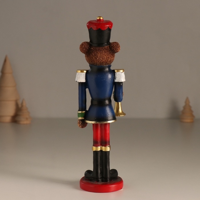 Сувенир полистоун Сувенир полистоун "Медвежонок-солдатик в мундире с горном" 7х6х20 см