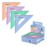 Треугольник 9 см ErichKrause "Pastel Bloom", 45°, микс
