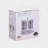 Набор для специй "Сияние.Silver", 2 шт, на подставке Набор для специй "Сияние.Silver", 2 шт, на подставке