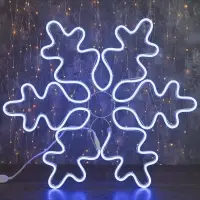 Светодиодная фигура &laquo;Снежинка&raquo;, 67 см, 600 LED, 220 В, свечение синее