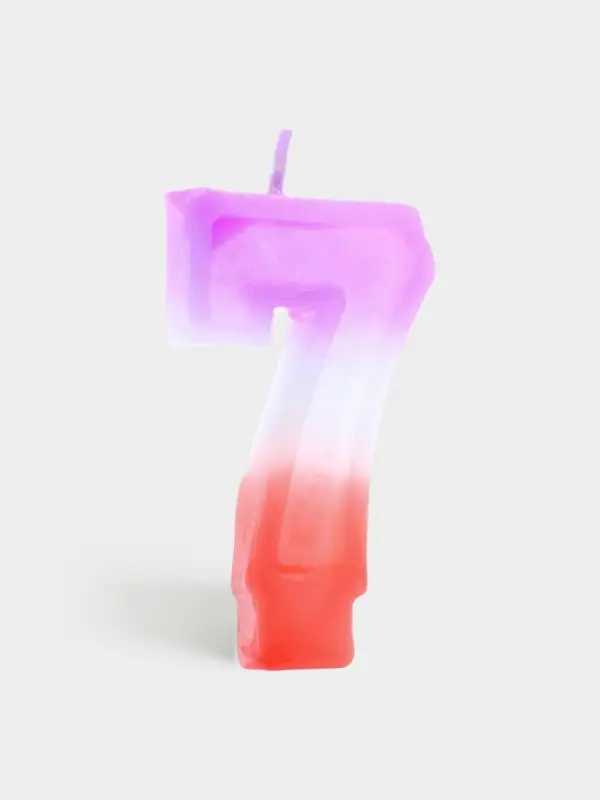 Свеча цифра для торта &laquo;7&raquo;, 8&times;3.75&times;1 см