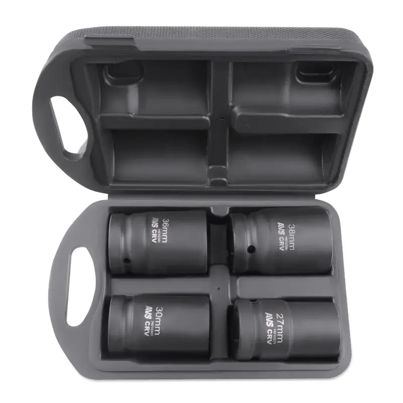 Набор головок для механического гайковерта 1"DR (27-38мм) (4 предмета) AVS NGL01-4I