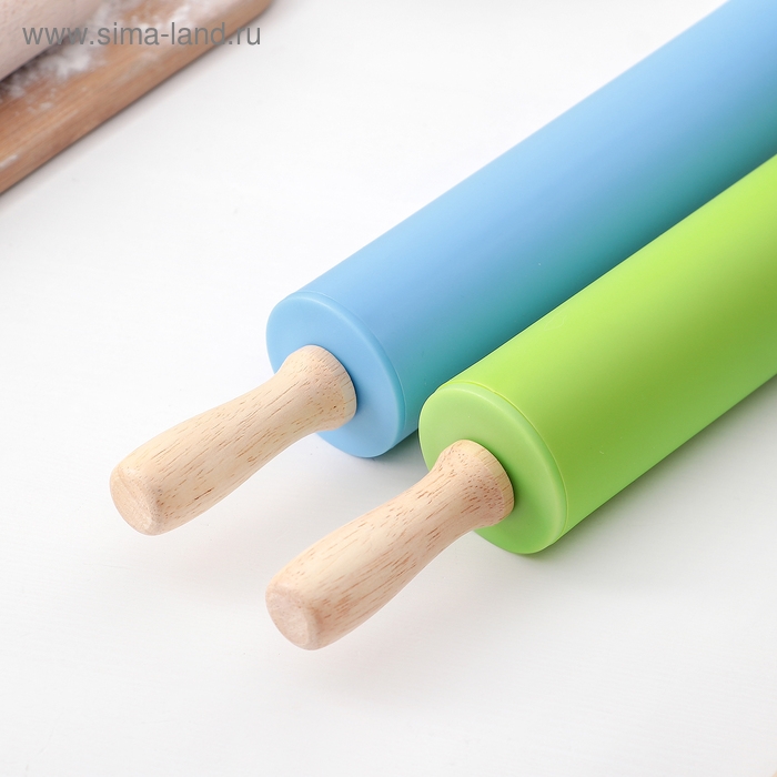 Скалка Доляна «Валенсия», 30×4 см, рабочая часть 17,5 см, цвет МИКС Скалка Доляна «Валенсия», 30×4 см, рабочая часть 17,5 см, цвет МИКС