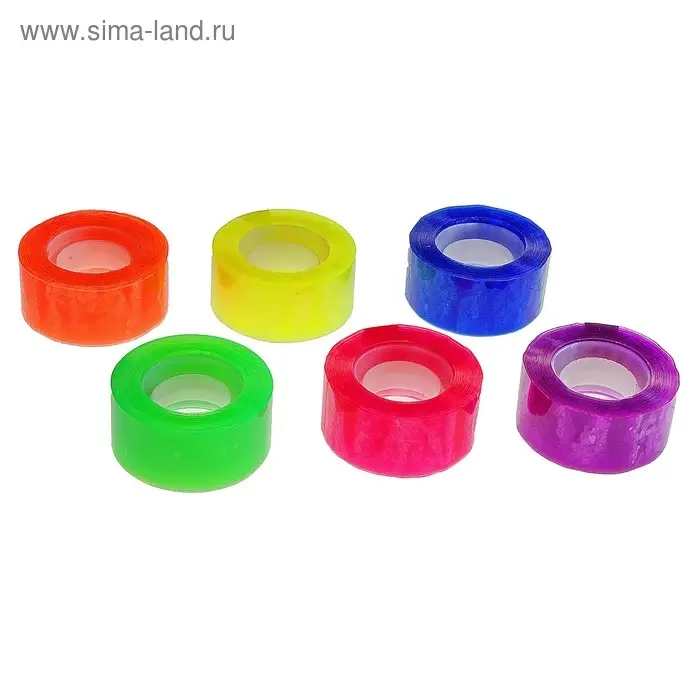 Клейкая лента цветная 24 мм х 30 м., МИКС Клейкая лента цветная 24 мм х 30 м., МИКС