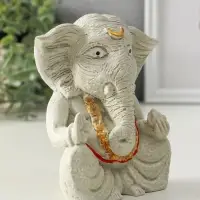 Фигура "Ганеша" размер 12х10 см,гипс, состаренный с росписью