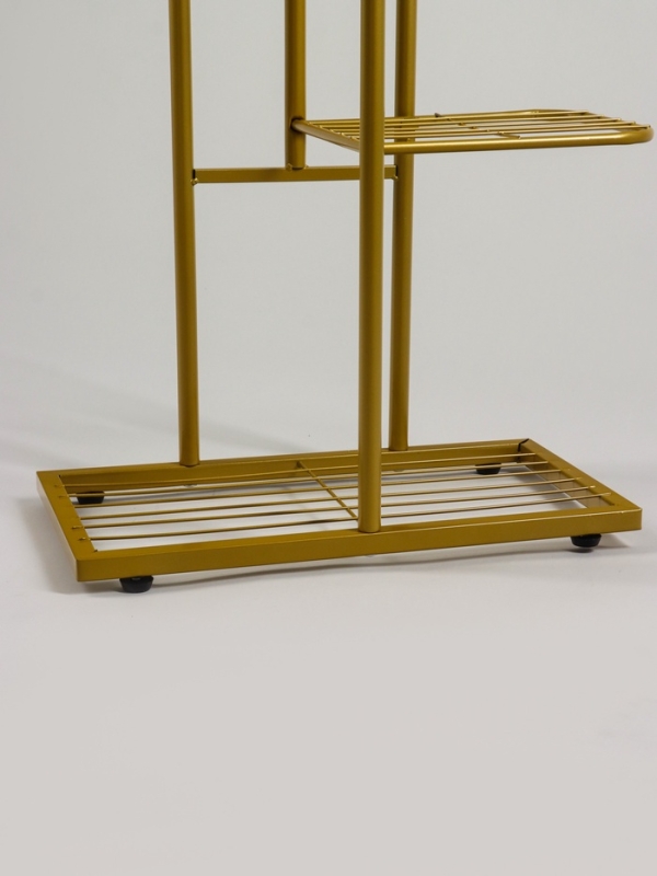 Подставка для цветов Greengo, 6 полок, 44 × 22 × 105 см, напольная, металл, цвет золотой Подставка для цветов Greengo, 6 полок, 44 × 22 × 105 см, напольная, металл, цвет золотой