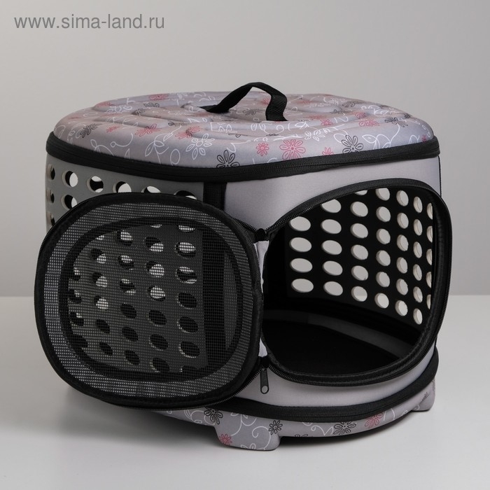 Складная сумка-переноска большая, материал EVA, 42,5 х 37,5 х 29,5 см, серая Складная сумка-переноска большая, материал EVA, 42,5 х 37,5 х 29,5 см, серая