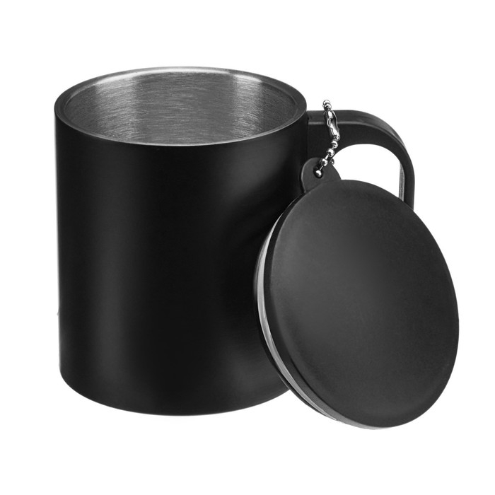 Термокружка, 180 мл, Туризм  Термокружка, 180 мл, Туризм "Мастер К", сохраняет тепло 2 ч,8.5 х 6.8 см, черная