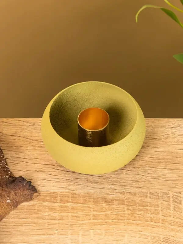 Подсвечник на 1 свечу на магнитах "Оливковый" 7,5х7,5х3,5 см