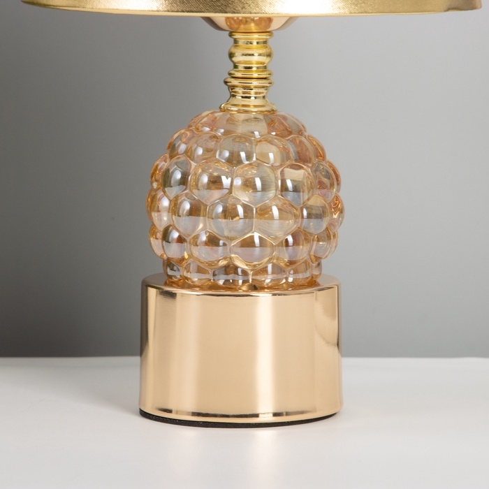 Лампа настольная Лампа настольная "Коан" 1х40Вт Е27+подсветка LED 5Вт золото 18х18х30см