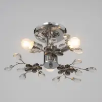 Люстра BayerLux &laquo;Цветы&raquo;, 3&times;40 Вт, Е27, хром, 42&times;42&times;18 см