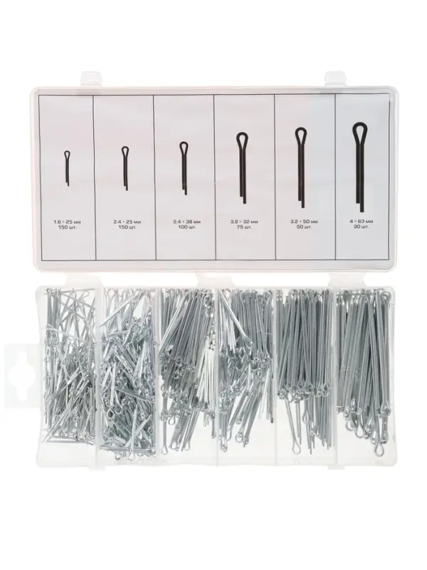 Набор шплинтов ТУНДРА krep, 555 предметов