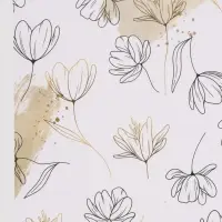 Бумага упаковочная &laquo;Цветочный нюд&raquo;, глянец, 70&times;50 см