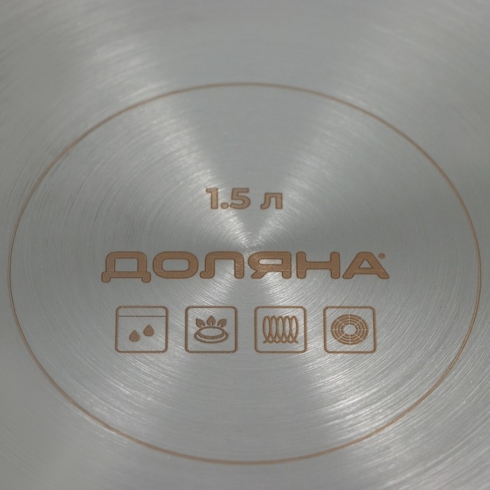 Кастрюля - сотейник Доляна «Грейт», 1.5 л, d=18 см, капсульное дно, индукция