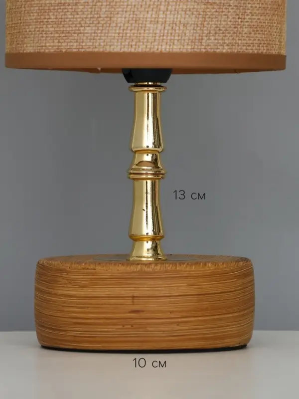 Лампа настольная RISALUX &laquo;Лира&raquo;, E14, 40 Вт, коричнево-золотистая, 13&times;13&times;27 см
