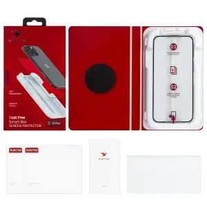 Защитное стекло для iPhone 15 Plus RUBYTAK Silk Printing с аппликатором