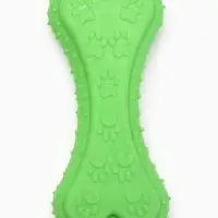 Жевательная игрушка для собак &laquo;Объемная кость с лапками&raquo;, 12 с, TPR, зелёная