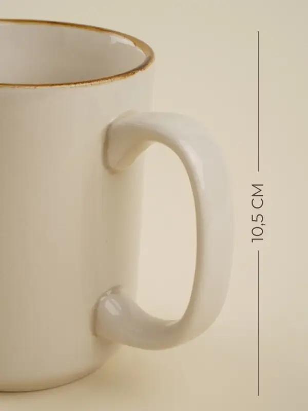 Набор кружек SL Home &laquo;Леггеро&raquo;, 400 мл, набор 2 шт., фарфор, бежевый