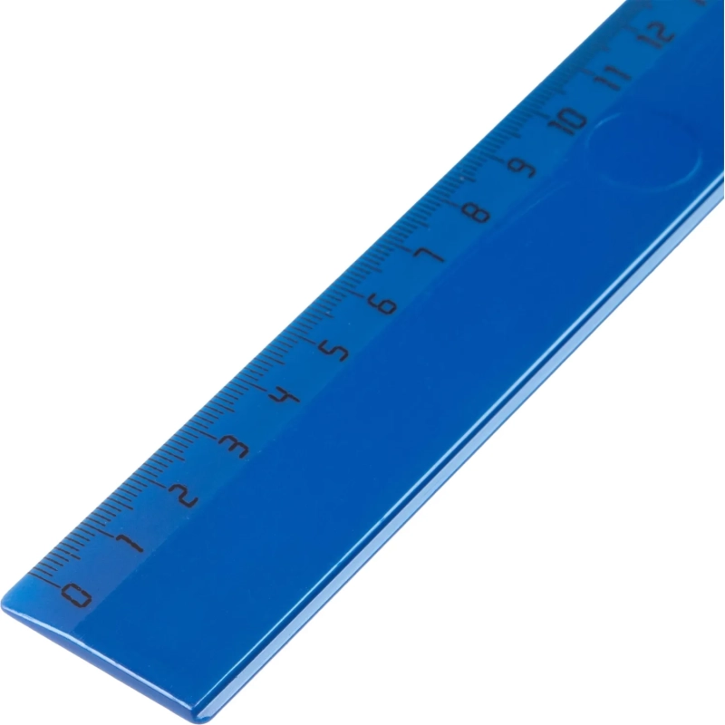 Линейка 20см пластик синий