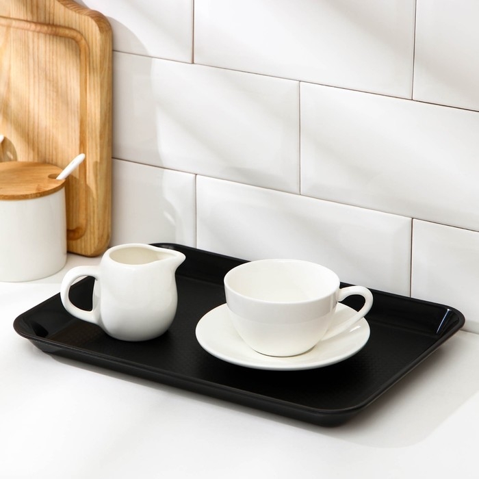 Поднос, 30×21 см, цвет чёрный Поднос, 30×21 см, цвет чёрный