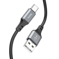 Кабель Hoco X92, Type-C - USB, 3 А, 3 м, оплётка силикон, чёрный