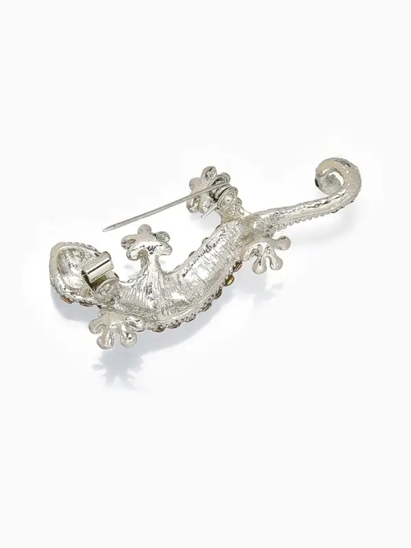 Брошь &laquo;Ящерица - хамелеон&raquo;, разноцветная в серебре