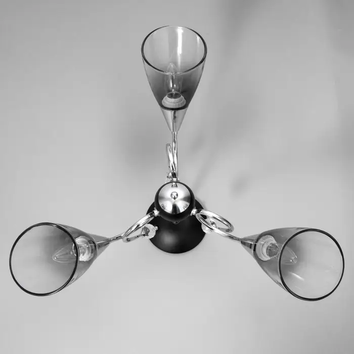 Светильник потолочный BayerLux &laquo;Марианна&raquo;, 3&times;Е27 40 Вт, чёрный, 69&times;69&times;32.5 см